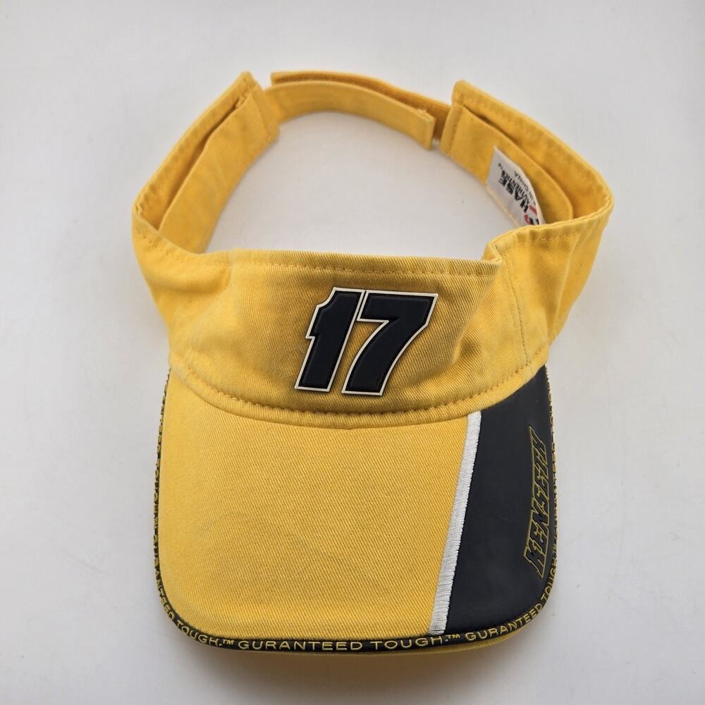 Chase Authentics Matt Kenseth #17 Visor Hat Yellow DeWalt Rubber Logo Vintage